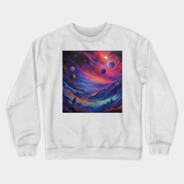 Galaxy Art Crewneck Sweatshirt by designerhandsome